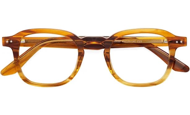 Blue Keyhole Bridge Retro-Vintage Acetate Square Glasses