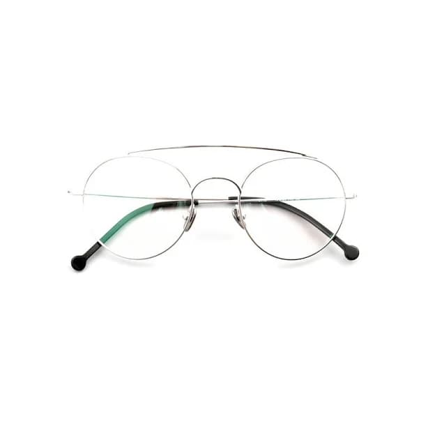 Elklook Reese Titanium Retro Double Bridge Round Blue light Glasses