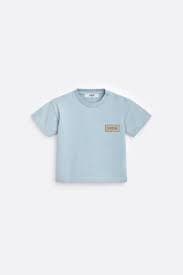 Baby T-Shirt Light Blue Cotton Jersey with White Dior Oblique Motif | DIOR