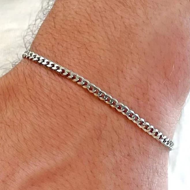 Men's Waterproof Gold Curb Chain Bracelet