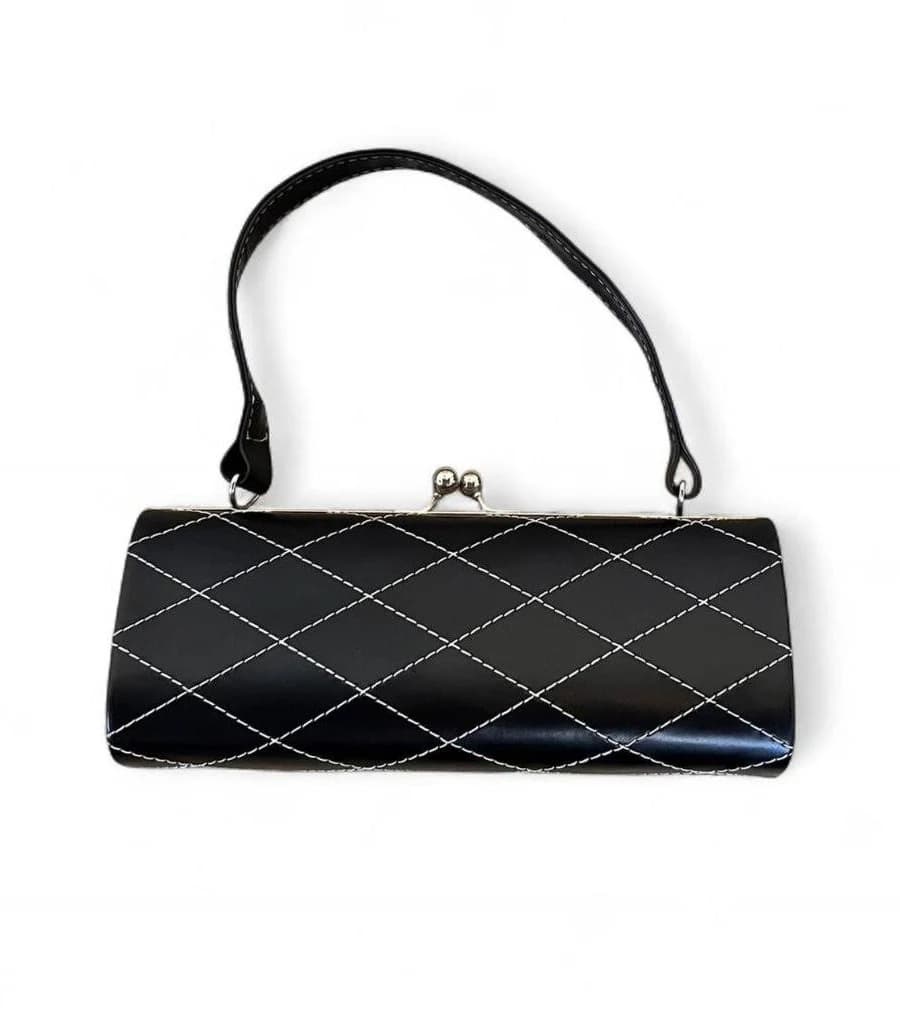 Faux Leather Mini Clutch Bag