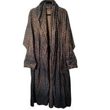 Mycra Pac Designer Wear | Jackets & Coats | Mycra Pac Reversible Coats Long Length Animal Print And Bronze Open Front | Poshmark