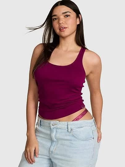 Victoria's Secret Women's Relaxed Rib Boyfriend Tank Top