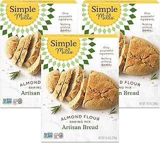 Almond Flour Baking Mix, Gluten Free Artisan Bread Mix, Made with whole foods, 3 Count (Packaging May Vary)