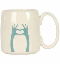 Mainstays Ceramic Heart Hands Mug