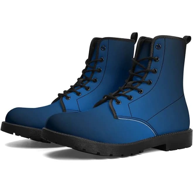 Ombre Leather Lace-Up Boots