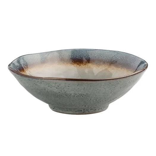 World Market Reactive Glaze Serving Bowl