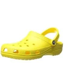 Crocs Unisex-Adult Classic Clogs (Best Sellers), Lemon, 5 Men/7 Women