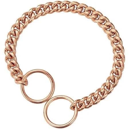 18K Gold Cuban Link Chain Dog Collar