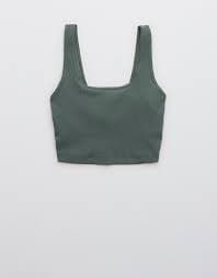 OFFLINE By Aerie Ribbed Square Neck Longline Sports Bra | OFFLINE