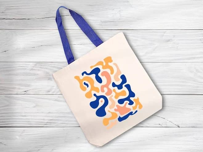 Colorful Tote Bag, Aesthetic Bag for Women & Everyday Use, Abstract Art Canvas Tote, Cute Tote Bag, Zİppered Tote Bag