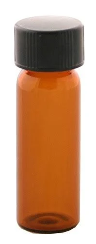 Aromaland Empty Bottles 4 ml. (1/8 oz.) Amber Glass Euro Drip Caps 20 Pack