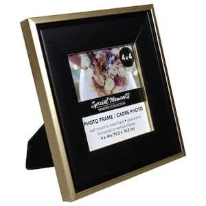 Dollar Tree Special Moments Black Photo Frames with Gold Trim