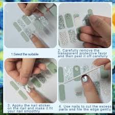Amazon.com: NAILDOKI Nail Stickers 20 Pieces Full Wraps Nail Polish Strips, Self-Adhesive Gel Nail Art Decals for Women Girls : Beauty & Personal Care