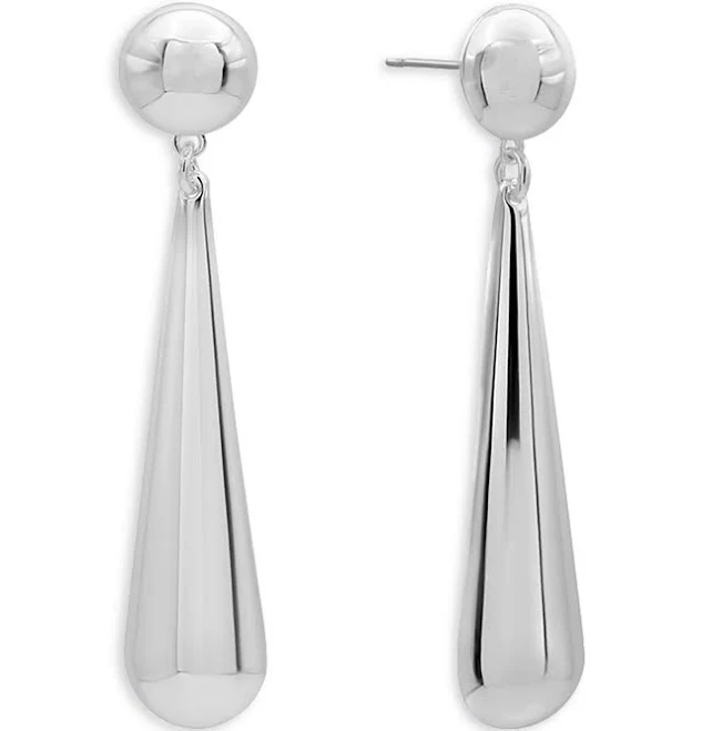 Women's Silver Pearl Drop Earrings