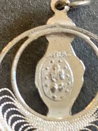 Vintage 1960's St. Mary Medal Sterling Silver Religious Filigree Marked 1830 | eBay