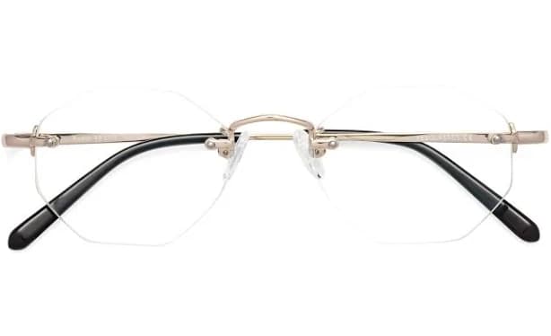 Retro-Vintage Titanium Geometric Rimless Glasses