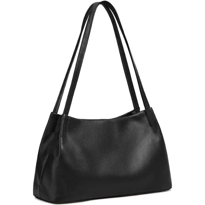 Kattee Leather Hobo Bag with Magnetic Snap Closure