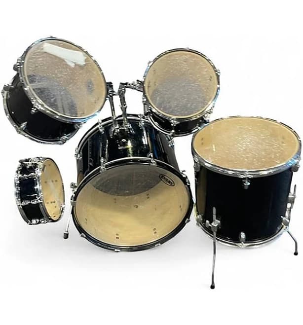 Used Sp 5 Piece 5 Piece Set bLACK Drum Kit