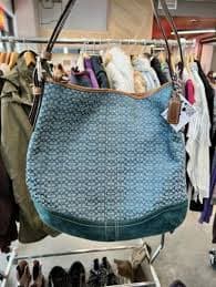 Blue suede Coach purse | Mercari