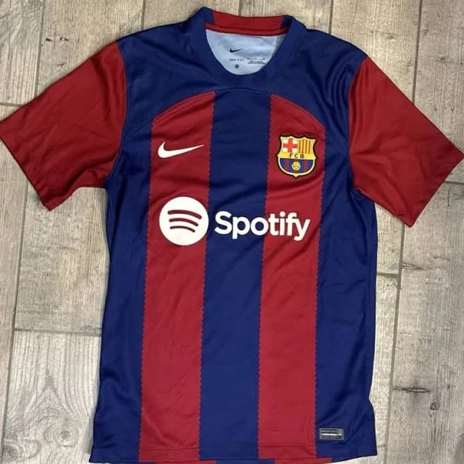 Nike FC Barcelona 2023/24 Home Jersey Men’s Small Official, Barca Soccer Shirt - Men | Color: Red/Blue/Silver | Size: S