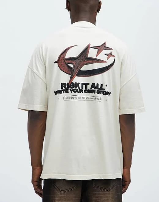 Fashion Nova Men's Risk It All Oversized Tee Shirt