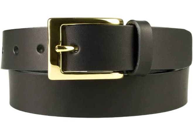 Premium Leather Belt with Gold Buckle