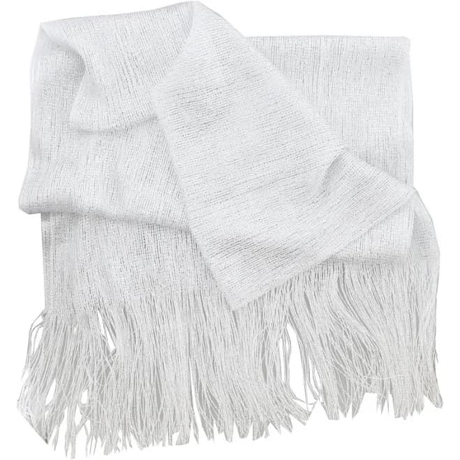 Sheer Oblong Fringed Headscarf