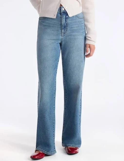 No Boundaries Women's High Rise Baggy Wide Leg Jeans