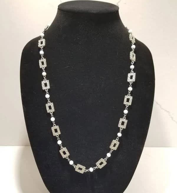White Bead Necklace