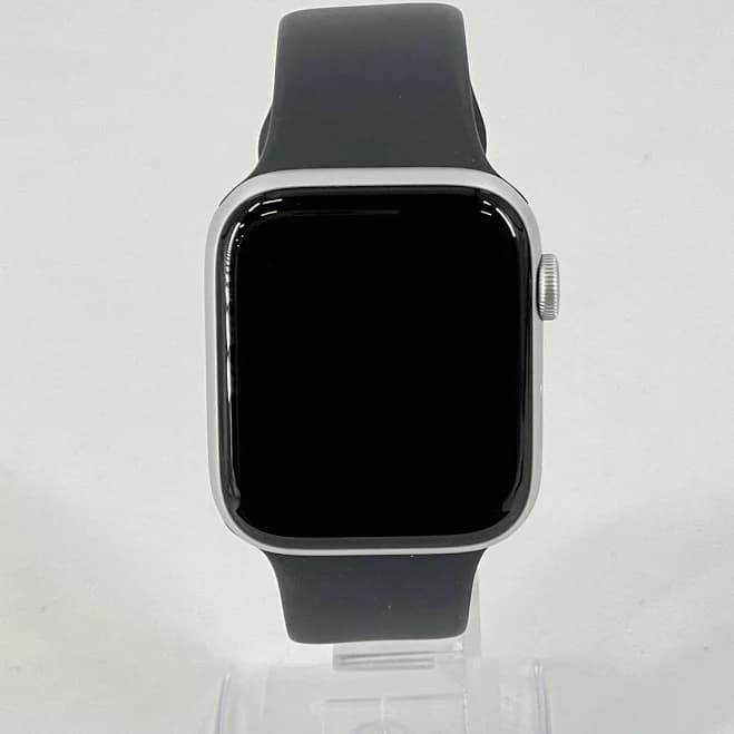 Apple Watch (series 9) 45mm Silver Aluminum (gps) W/ Black Sport -