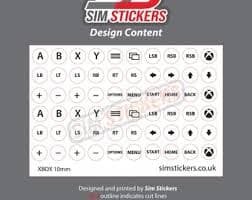Pegatinas redondas negras de 10 mm para Xbox para volante, caja de botones y mando - Etsy España