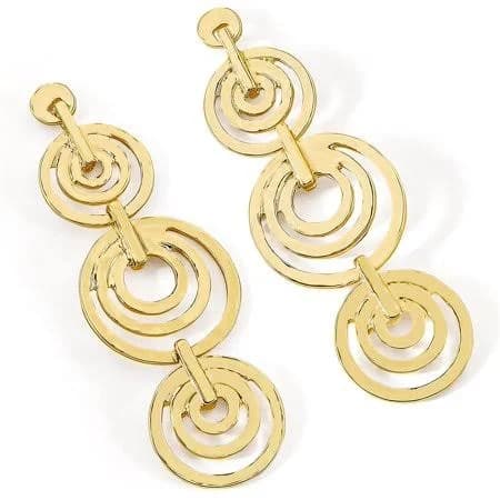 14K Gold Plated Geometric Drop Dangle Earrings