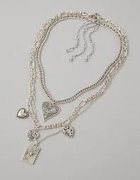 AE Silver Charm Necklace | American Eagle
