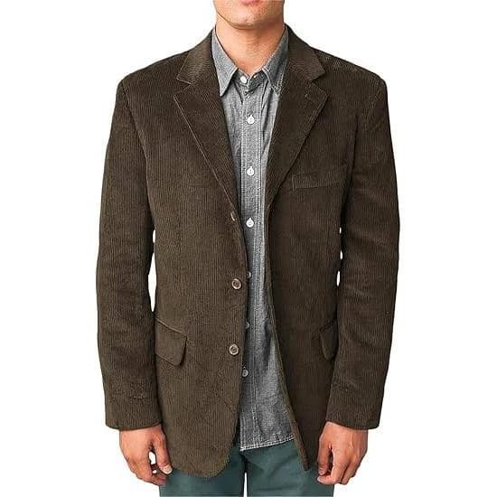 Men's Retro Slim Fit Corduroy Sports Jacket