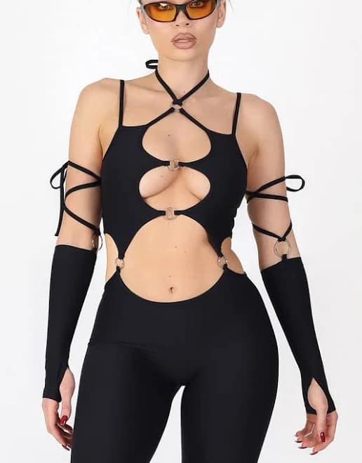 Cut Out O-Ring Jumpsuit