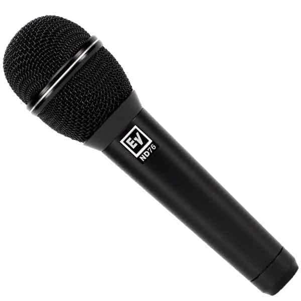 Electro-Voice EV ND76 Vocal Microphone w/Mic Stand, Clip &