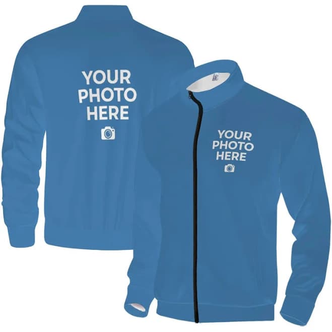 Custom Photo Men's Quarter Zip Jacket