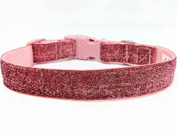 Bubblegum Pink Sparkle Dog Collar
