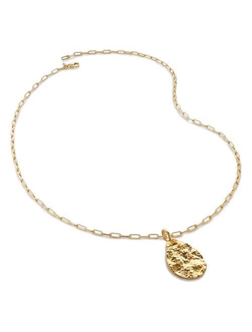 Monica Vinader Women's 18Ct Gold Vermeil Capri Teardrop Pendant Necklace