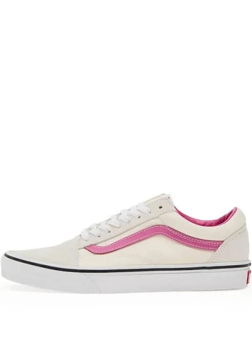 Old-skool Side-stripe Sneakers In White