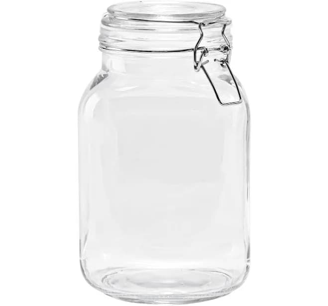 Mainstays 67 oz Glass Airtight Food Storage Jar Canister with Locking Lid