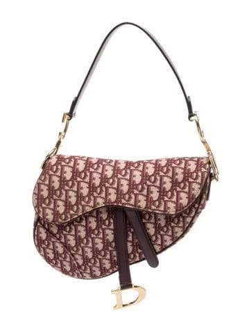 Christian Dior Oblique Jacquard Canvas Saddle Bag