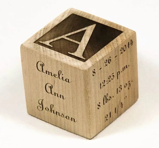 Custom Wooden Baby Block