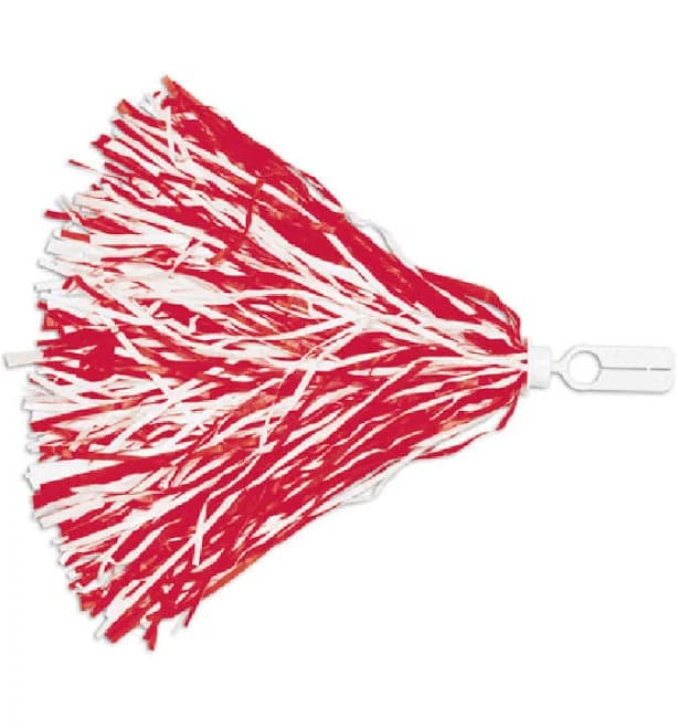 Red White Red and White Pom Poms, Red, Size NA