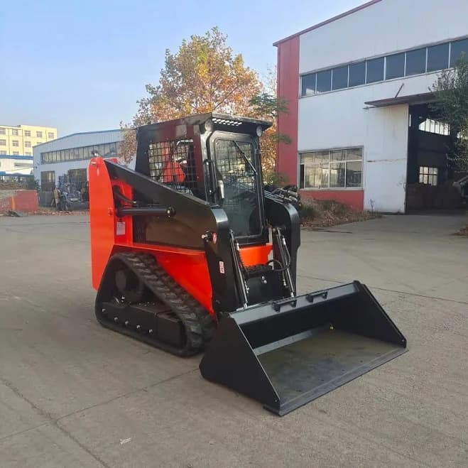 #for Used Mini Skid Steer Loader Bobcat 1 ton wheel small skid steer mini loader with bucket