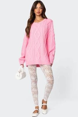 Edikted Women's Sheer Lace Leggings