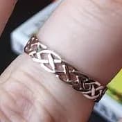 Sterling Silver Celtic Knotwork Never Ending Wedding Band Stacking
