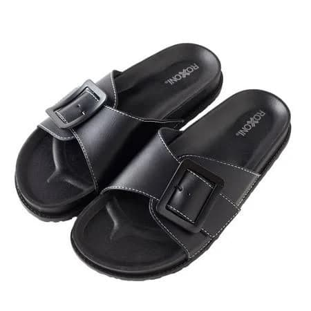 Roxoni Women's Adjustable Buckle Slide Sandals