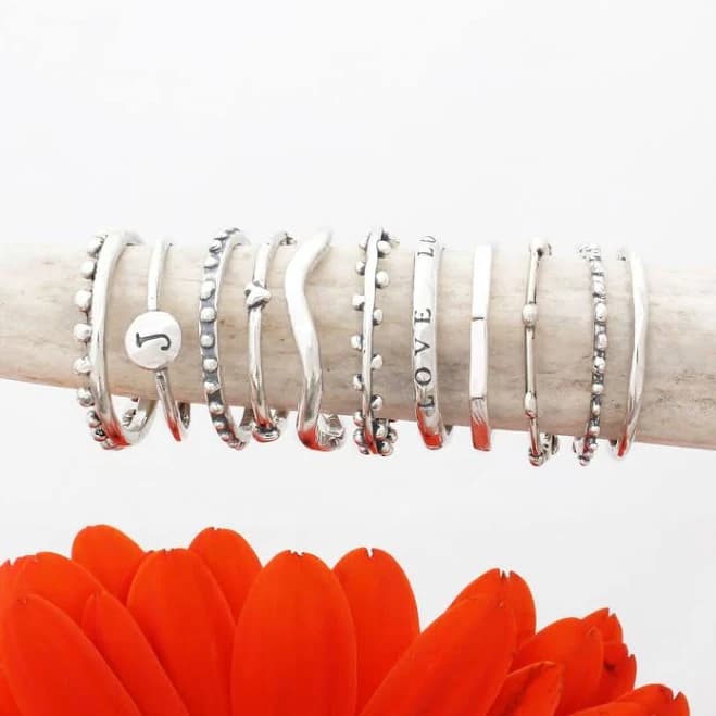 Sterling Silver Minimalist Stackable Ring Set